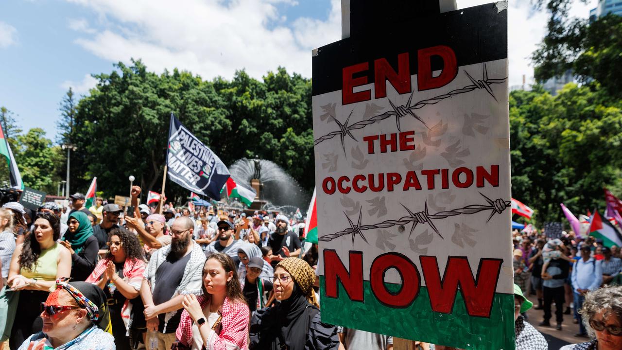 Hundreds of people flooded Hyde Park for the rally. Picture: NCA NewsWire / David Swift