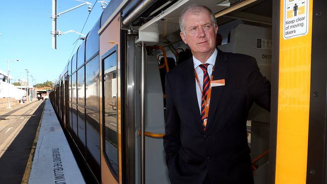 Sydney Trains boss Howard Collins says the data indicates more people are sitting down and finding seats on trains.