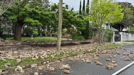 The earthquake caused damaged in Brighton, south-east of Melbourne's CBD. Picture: Instagram/ Jacqueline Felgate