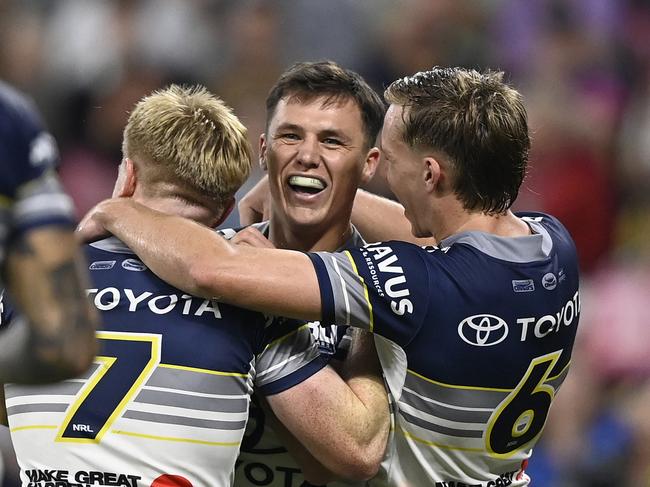 The Cowboys have survived a Tigers comeback to claim victory after a dominant opening half. Picture: Getty Images