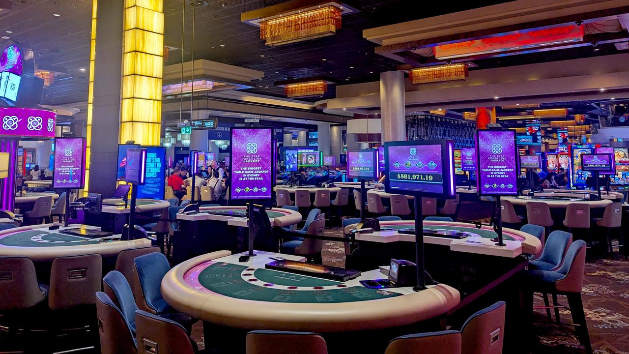 Empty gaming tables at Star’s Sydney Casino on Sunday, January 12, 2025. Picture: Supplied