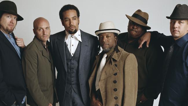 FEATURES: Singer Ben Harper (C) with his band the Innocent Criminals.