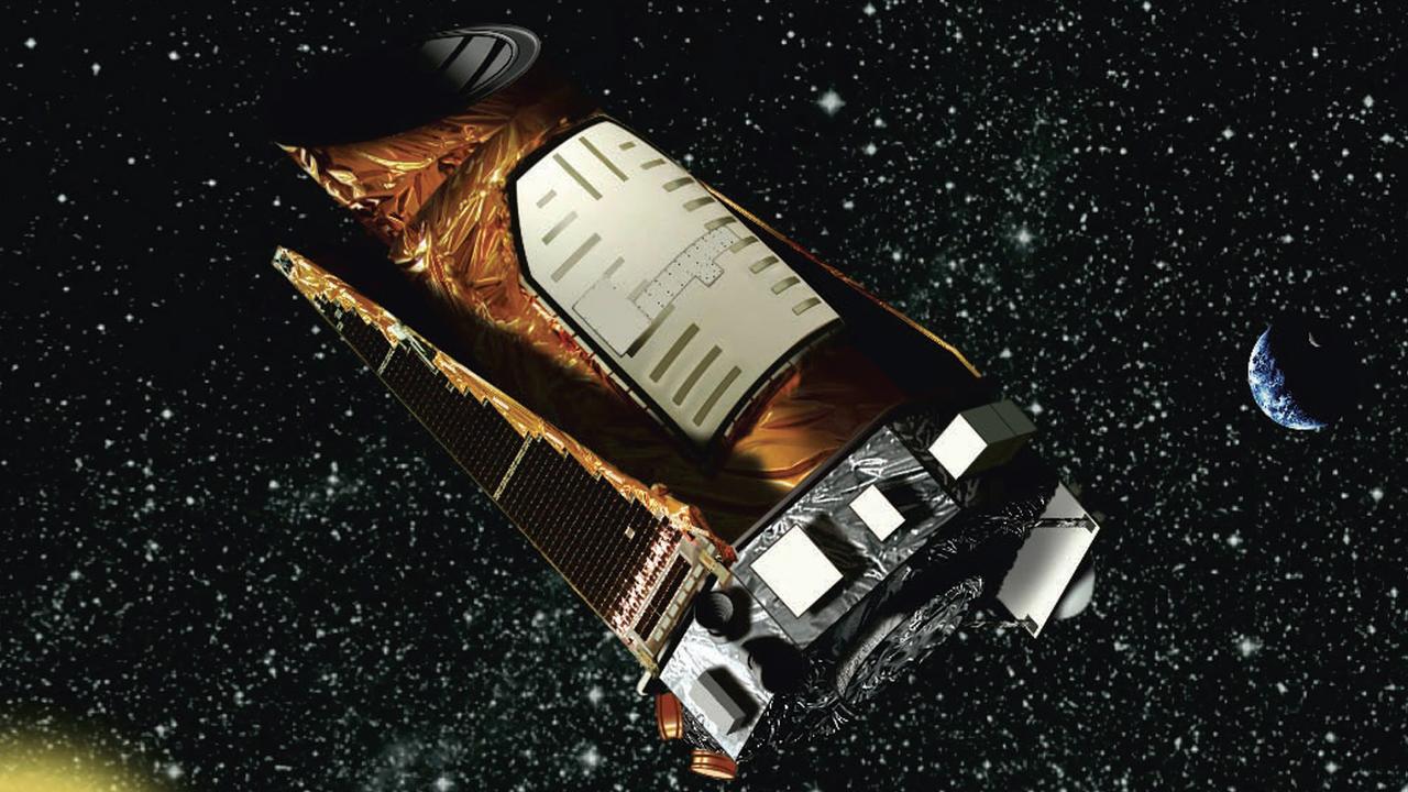 *** CORRECTS DATE *** This artist rendition provided by NASA shows the Kepler space telescope. Kepler is designed to search for Earth-like planets in the Milky Way galaxy. The first opportunity to launch the unmanned Kepler space telescope aboard a Delta II rocket from the Cape Canaveral Air Force Station in Florida Friday March 6, 2009 at 10:48 p.m. EST. (AP Photo/NASA)
