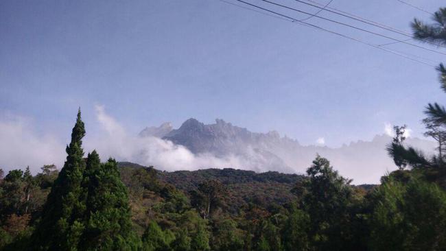 Mount Kinabalu is photographed hours after a magnitude 5.9 earthquake shook the area in Kundasang, Sabah, Malaysia. Picture: AP