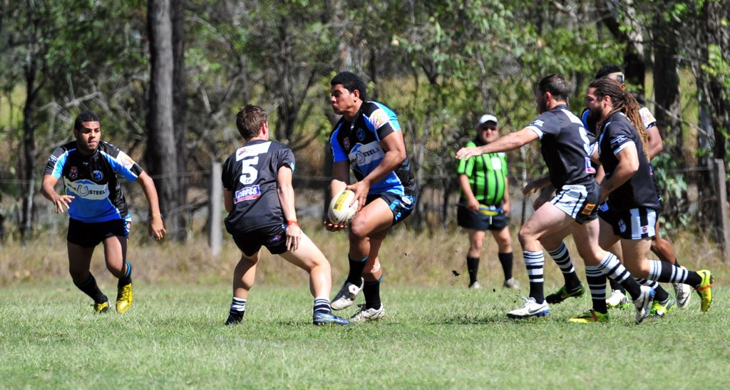 STH KOLAN v MIRIAM VALE: South Kolan's Sione Moi Moi playing against Miriam Vale at Tegege Sports Ground on 17 August, 2014. Photo: Max Fleet / NewsMail. Picture: Max Fleet