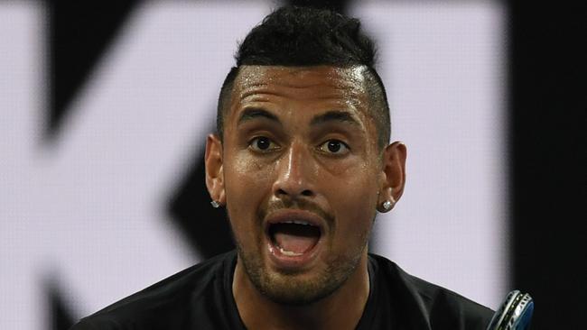 Nick Kyrgios will consider whether he should continue on in the doubles competition at the Australian Open. (AAP Image/Lukas Coch)
