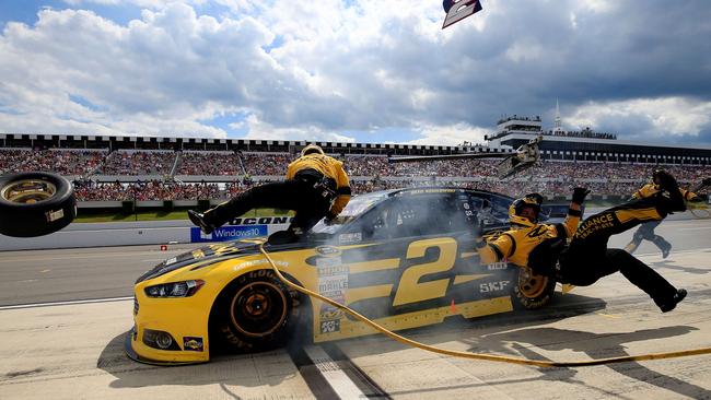 NASCAR: Brad Keselowski Crashes Into Pit Crew | Video | The Advertiser