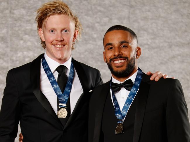 The coaches couldn’t split Clayton Oliver and Touk Miller. Picture: AFL Photos/Getty Images