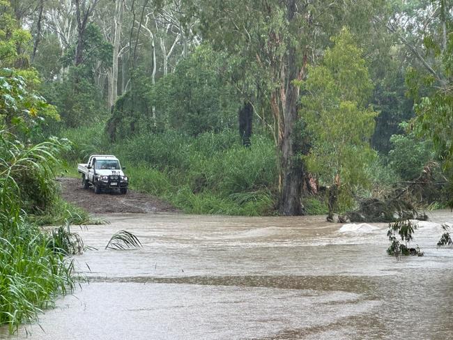 Old Bowen Rd off the Bruce Highway goes under on January 14 at 11.30am. Picture: Heidi Petith.