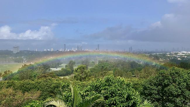 Rainbow over Emerald Lakes Photo: Glenn Hampson