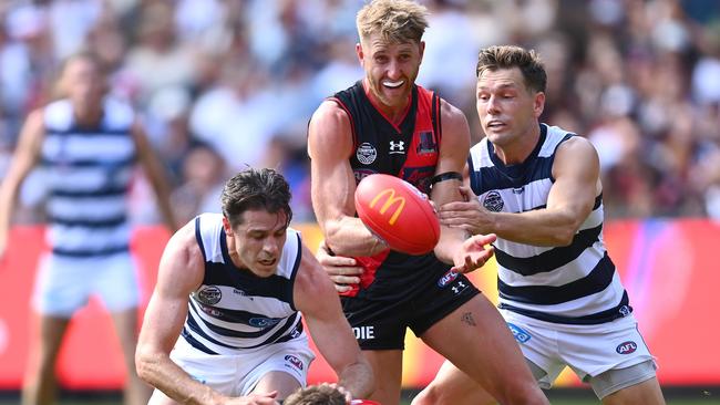 Essendon captain Dyson Heppell has been off his best to start the season. Picture: Getty Images