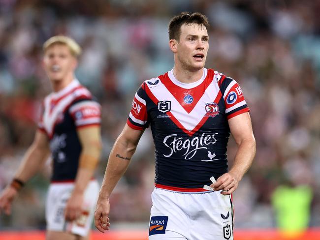 Sam Walker looks every bit a first grader - and he has daily sessions with injured Sydney Roosters playmaker Luke Keary to thank for his starring start to his NRL career. Photo: Cameron Spencer/Getty Images.