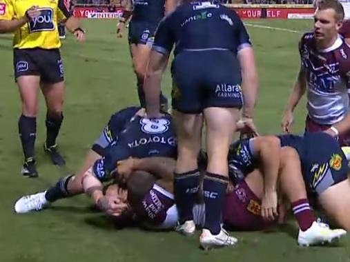 Josh McGuire was fined for this grubby act.