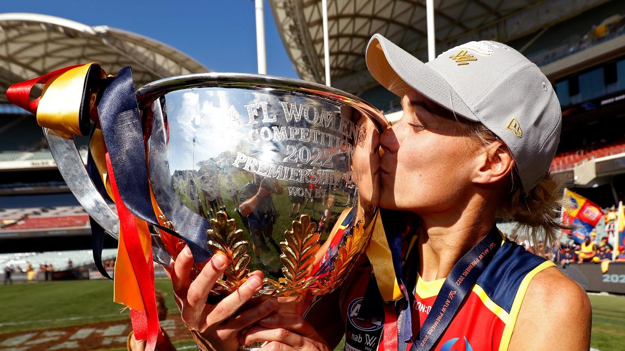 Phillips faces her former side the Crows this weekend. (Photo by Dylan Burns/AFL Photos via Getty Images)