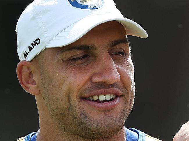 Blake Ferguson during Parramatta Eels NRL training at Old Saleyards Reserve, Parramatta. Picture: Brett Costello