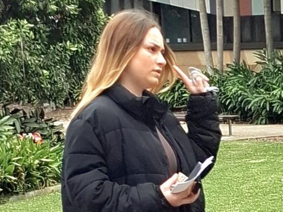 Shakira-Leigh McDonald outside Coffs Harbour Local Court on Wednesday.