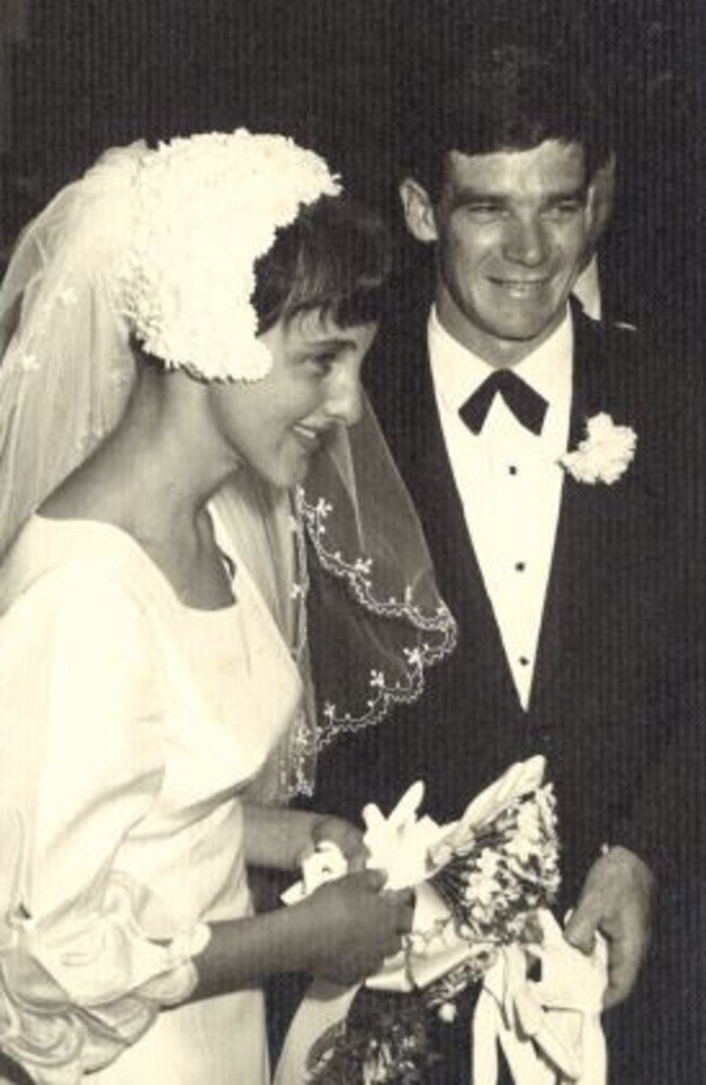 Marion Barter and her former husband, Australian soccer legend Johnny Warren.