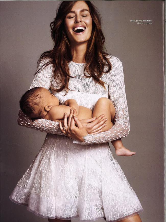 Nicole Trunfio is pictured as she appears in the Australian edition of Elle magazine.