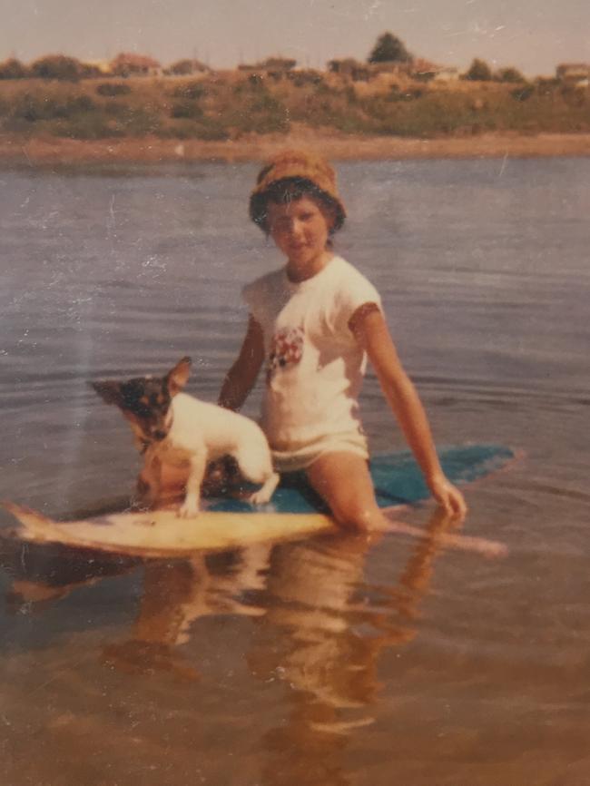 Pene O’Dea (nee Robinson) in the Onkaparinga River in 1972.