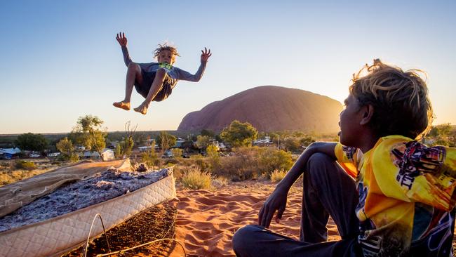 The indigenous community behind Uluru is still shaking the stigma. Picture: JASON EDWARDS