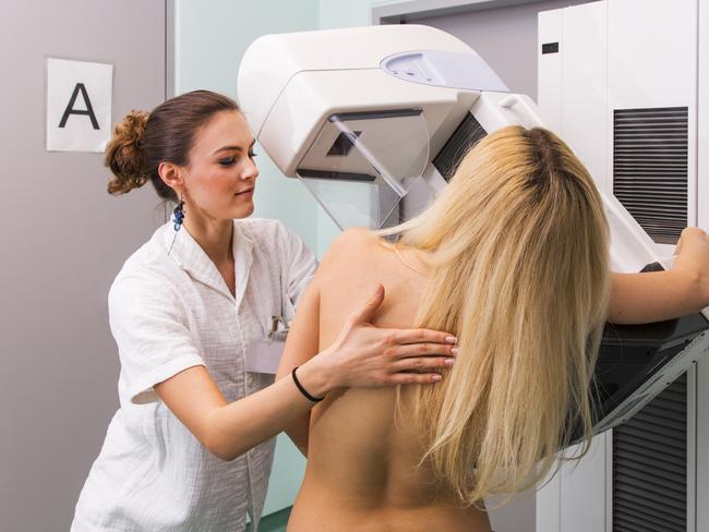 Generic photo of a woman getting a mammogram. Picture: iStock