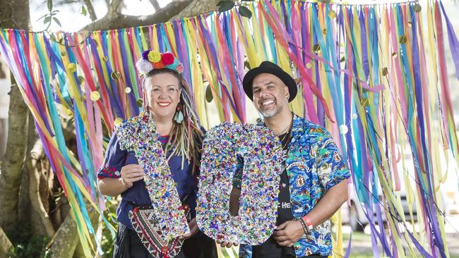 Bianca and Brad Cardis pictured ahead of the Avoca Beachside Markets’ 10th birthday celebrations late last year. Picture: Troy Snook