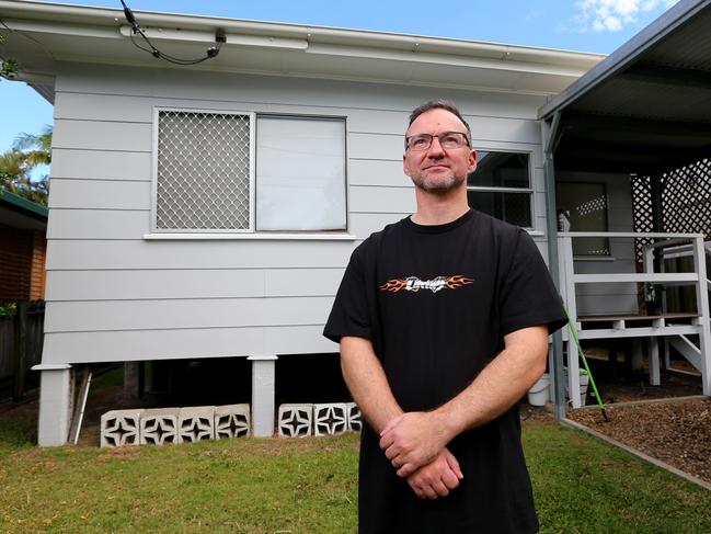 Lyle Mildenhall works at the nearby Ampol oil refinery and used to work in mining but still can't buy a home. His rent has risen 20% in the last year and he says he's giving up hopeFriday 18th August 2023 Picture David Clark