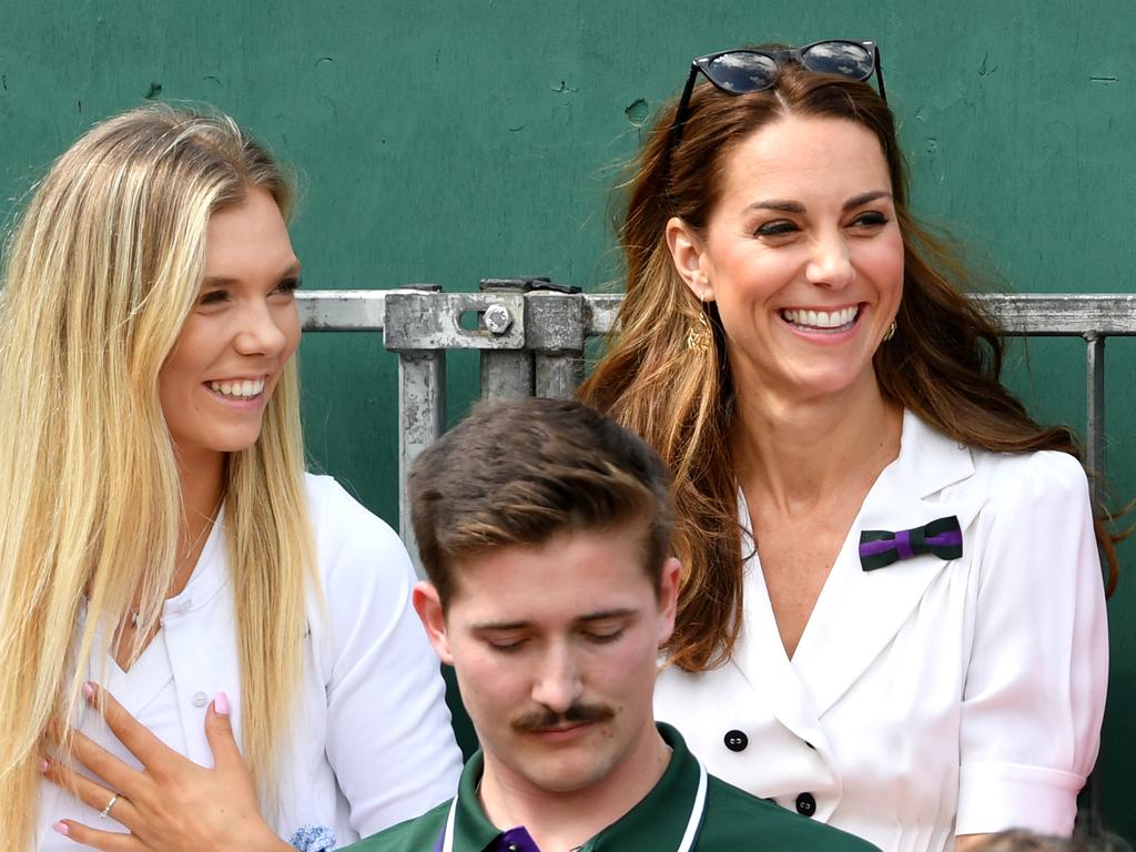 The Duchess of Cambridge and British tennis player Katie Boulter. Picture: Mike Hewitt/Getty Images.