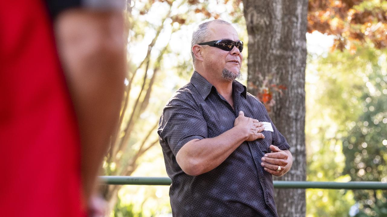 Bunya People’s Aboriginal Ranger Shannon Bauwens said keeping the fire burning was both part “metaphorical and physical”. Picture: Kevin Farmer