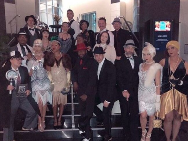 Pink's band and dancers at a birthday party in South Yarra. Picture: Instagram
