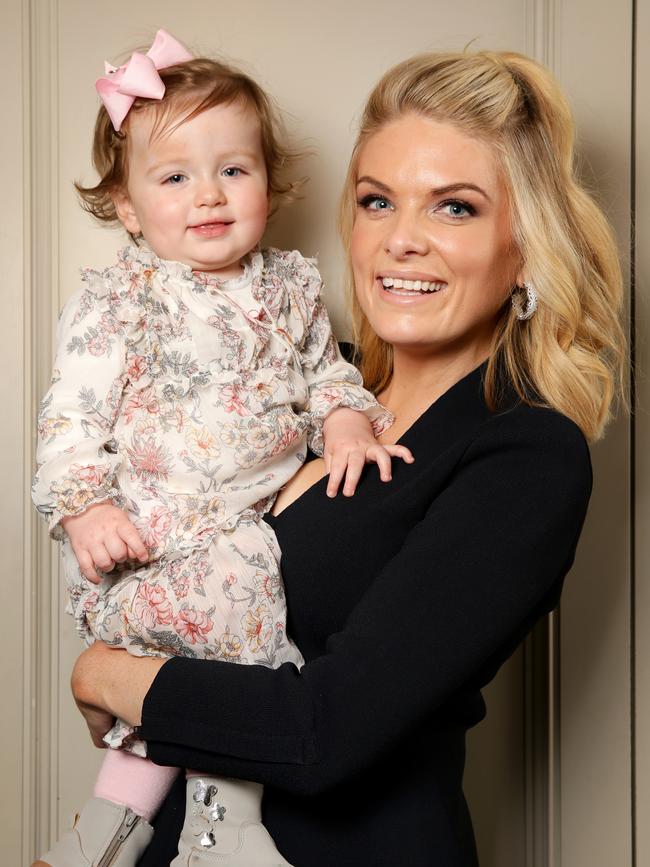 Erin Molan and her daughter Eliza will spend the holidays with family in Royalla. Picture: Jonathan Ng