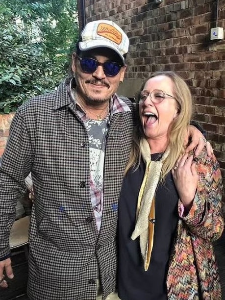 Depp was spotted hanging out at The Bridge Tavern in Newcastle, UK, hours before the Depp v Heard trial verdict. Picture: angie jenkinson/Facebook