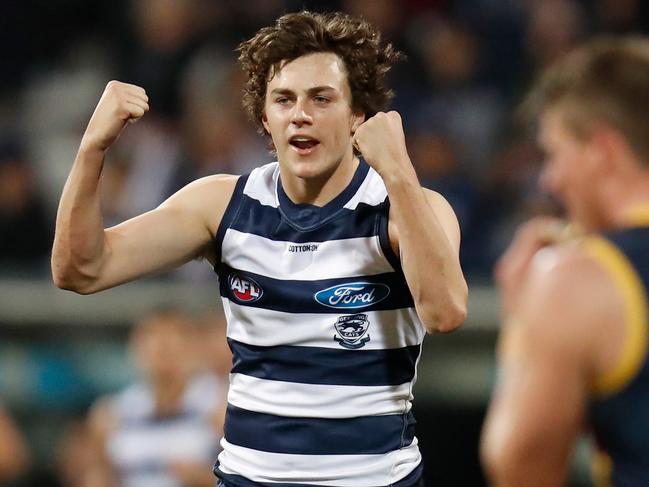 Jordan Clark got very little opportunity at the Cats in his second season. Picture: Michael Willson/AFL Photos via Getty Images