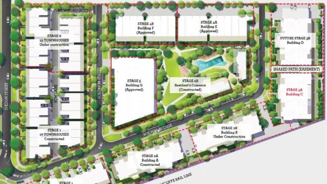 A development application has been lodged for multiple dwellings, located along the north- eastern site boundary at the end of Rochat Ave, Banyo – in North Brisbane. Photo – DA.