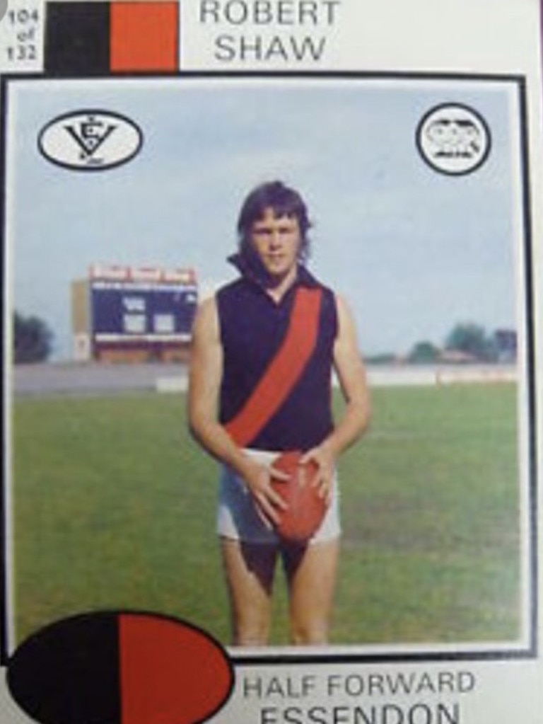 Shaw made his VFL debut in 1974.