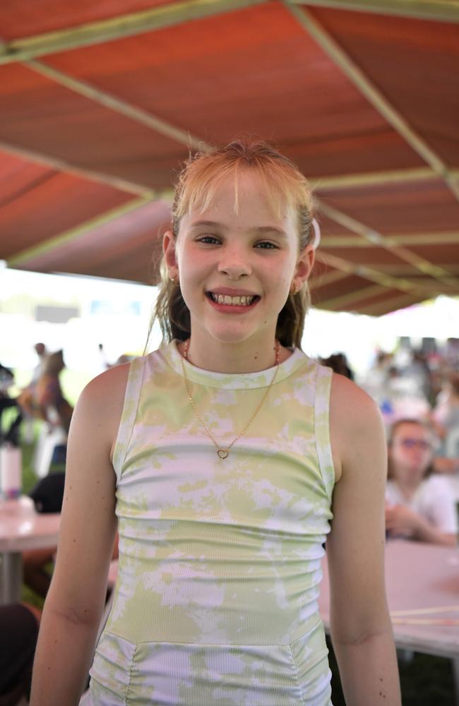 Shannon Gleeson, 11, at the Chief Minister's Cup Day at the Darwin Turf Club on Saturday, July 15.