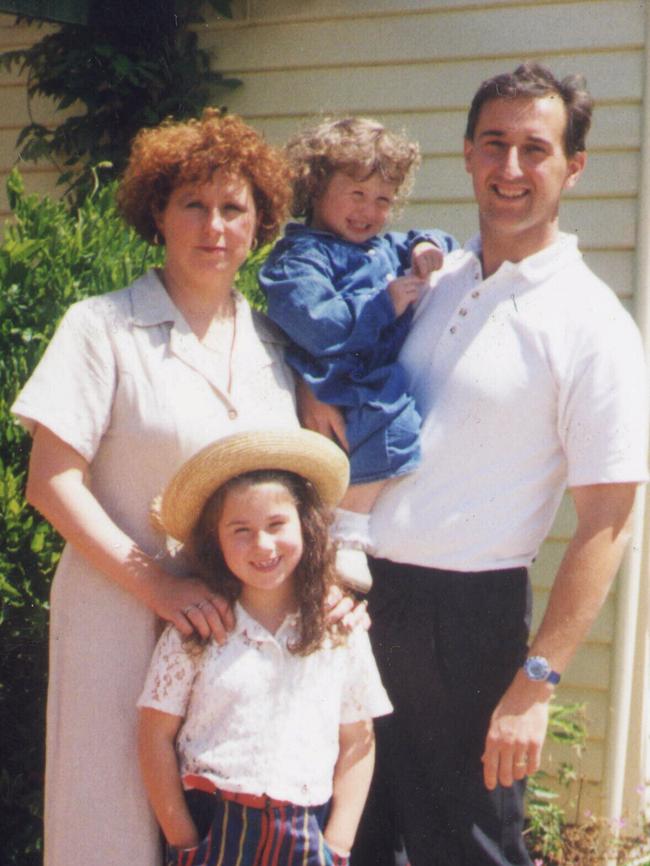 Walter Mikac with his wife Nanette, and daughters Alannah and Madeline.