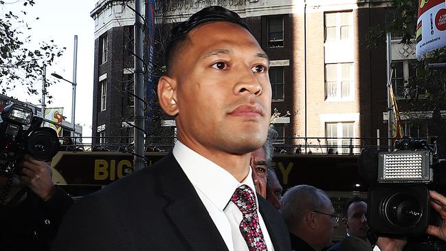 Israel Folau has been busy preparing a multimillion-dollar wrongful dismissal suit against Rugby Australia. Picture: Mark Metcalfe/Getty Images