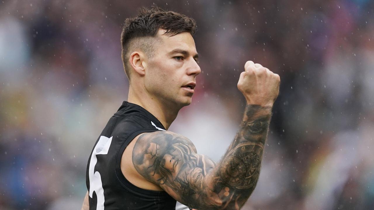 Jamie Elliott of the Magpies has received interest from Brisbane. Picture: Michael Dodge