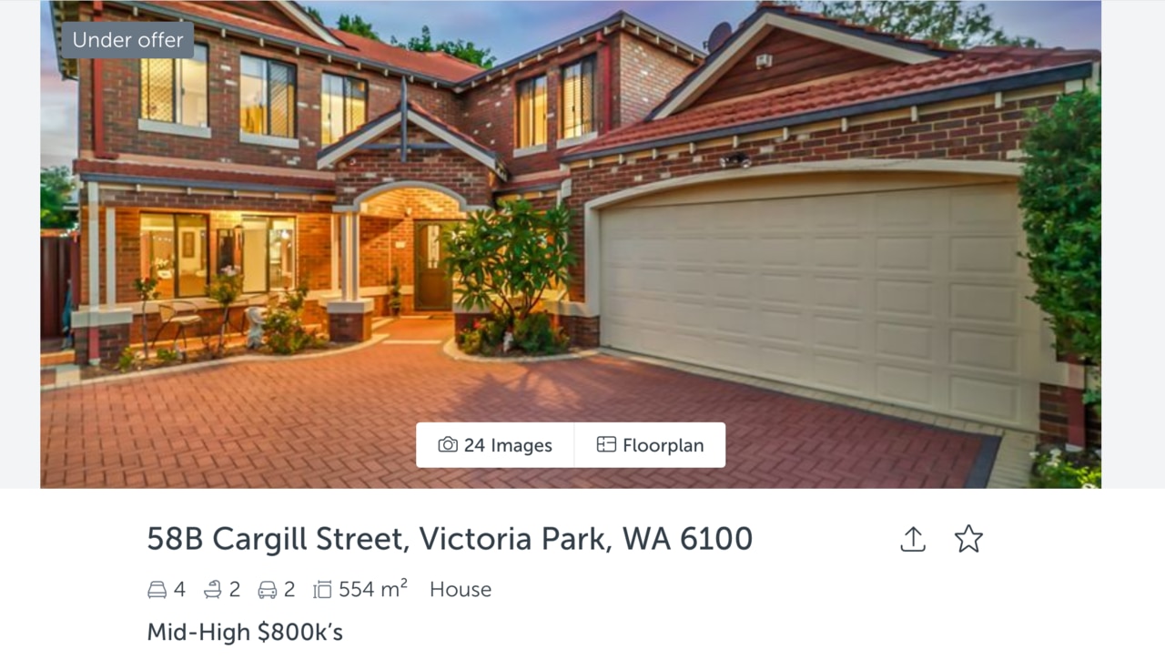 A house for sale in Victoria Park WA.