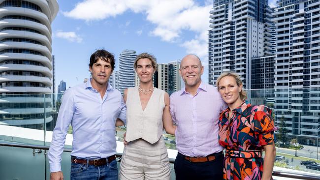 Magic Millions ambassadors Nacho Figueras, Delfina Blaquier, Mike and Zara Tindall. Picture by Luke Marsden.