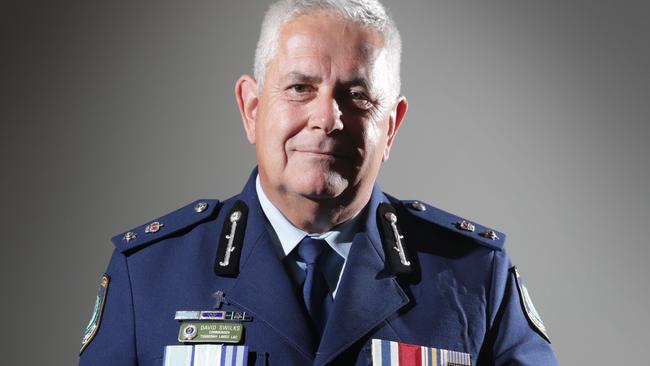 Tuggerah Lakes Superintendent David Swilks retires after 44 years in the NSW Police. Picture: Mark Scott