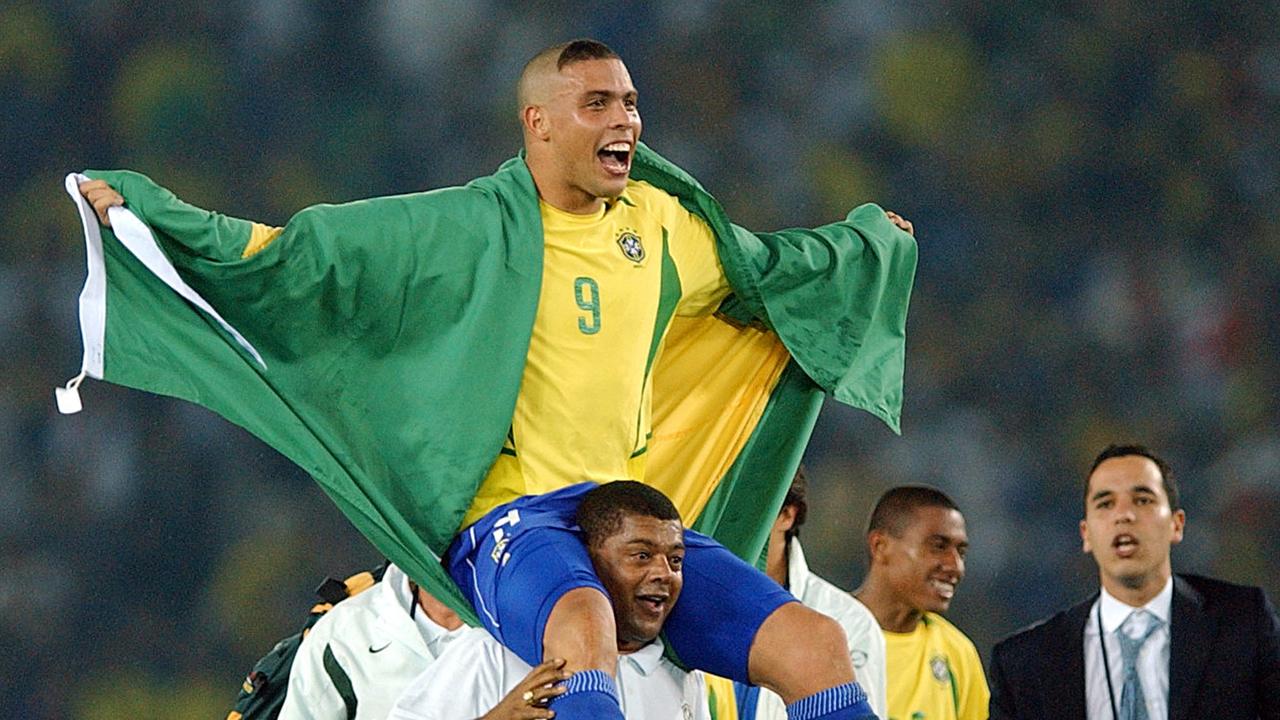 Brazil legend Ronaldo after winning the 2002 World Cup final.