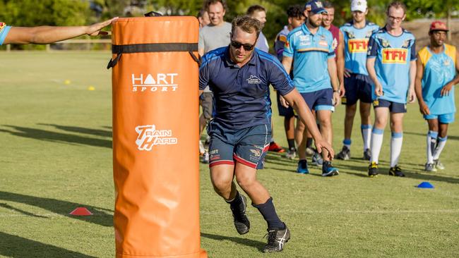 Mitch Gleeson at the Gold Coast Titans Physical Disability Team training. Picture: Jerad Williams