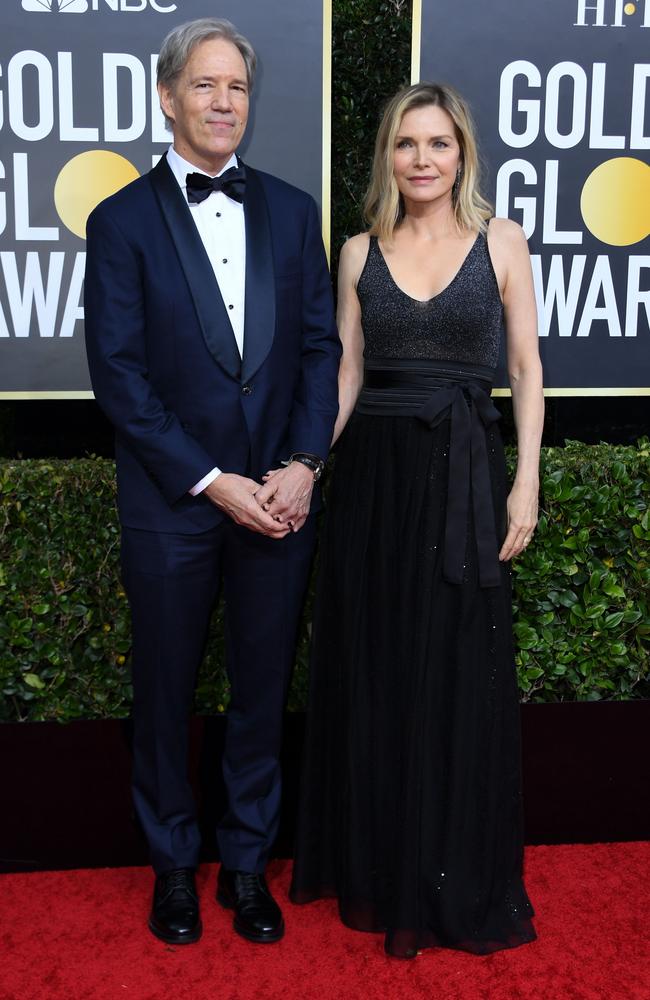 Michelle Pfeiffer and husband writer/producer David E. Kelley. Picture: Valerie Macon/AFP