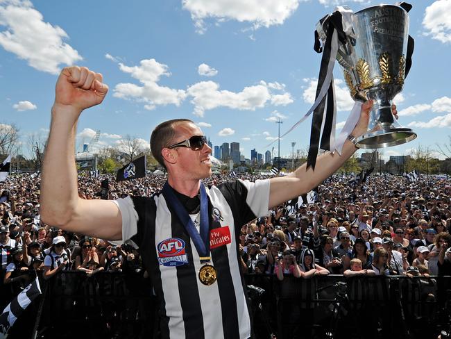 Nick Maxwell led Collingwood to the 2010 premiership.