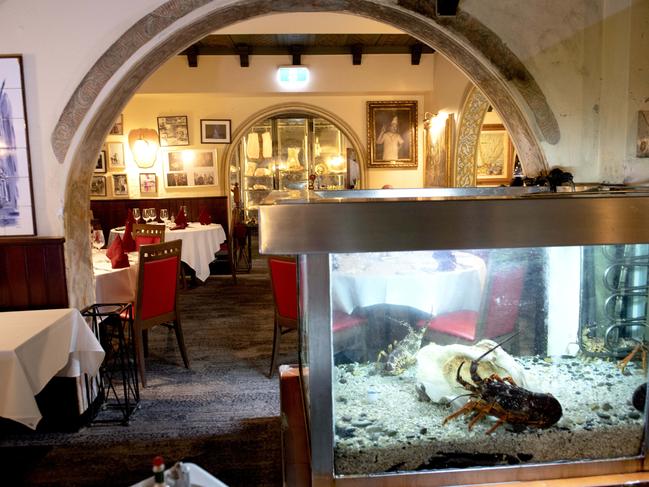 The famed lobster tank at Blue Angel in East Sydney. Picture: Jeremy Piper