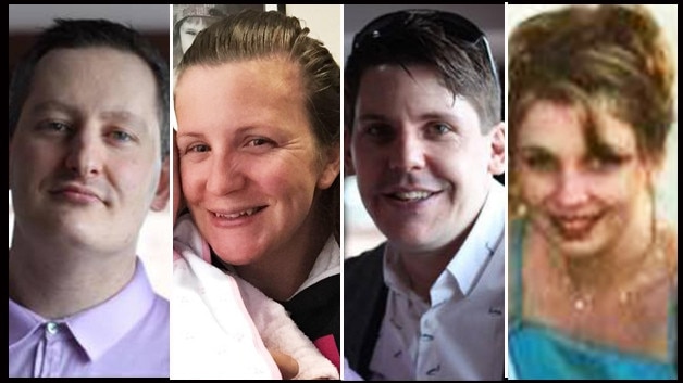 Dreamworld victims Kate Goodchild Luke Dorsett Roozi Araghi and Cindy Low. Picture: Supplied