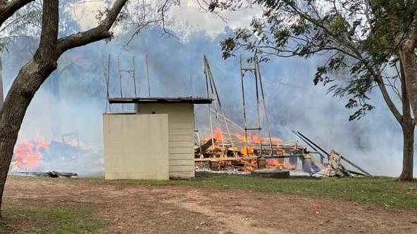 The Herberton Uniting Church on Lillian St has been destroyed by fire. Picture: Nelson Finch