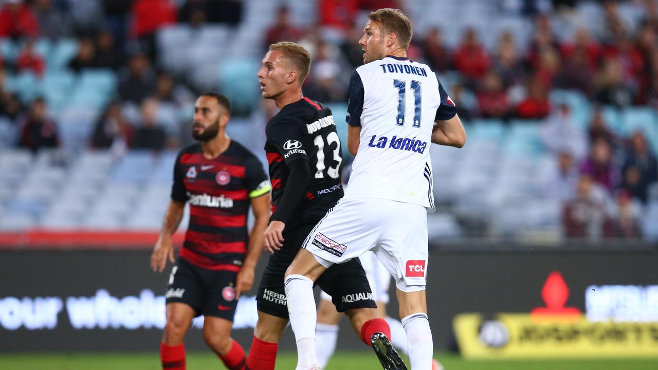 Ola Toivonen scored a superb header for Melbourne Victory.